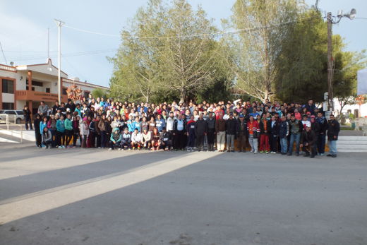 Participantes en el trote normalista